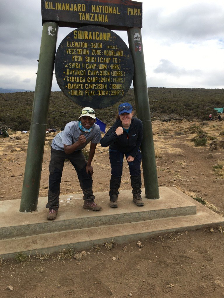 Climbers at Shira I Camp on the Lemosho route, Kilimanjaro National Park